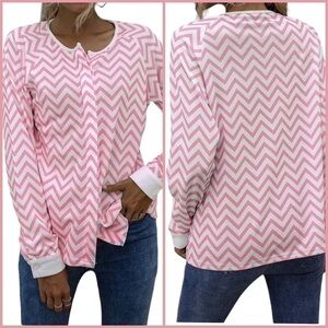 La Mode Woman’s Knit Sweater Blouse.. size XL. Pink NWT.